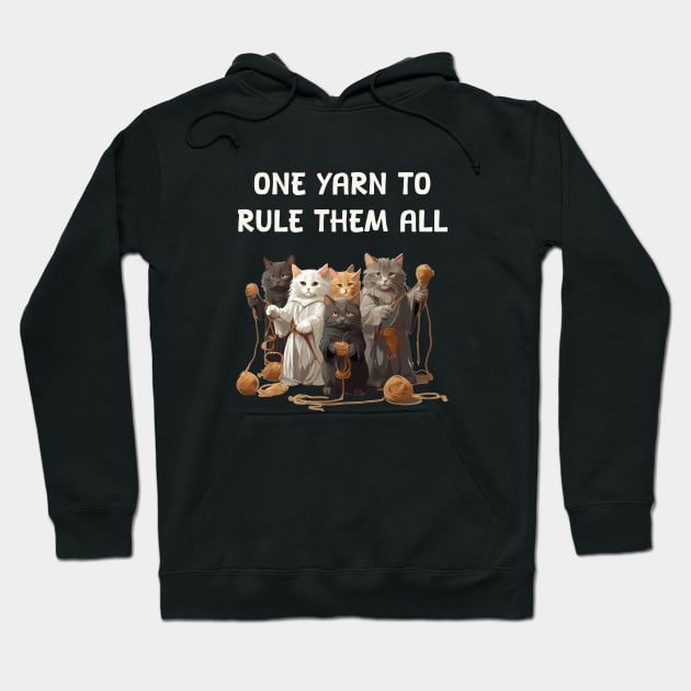 One yarn to rule them all - Cats fellowship Hoodie by Patterns-Hub